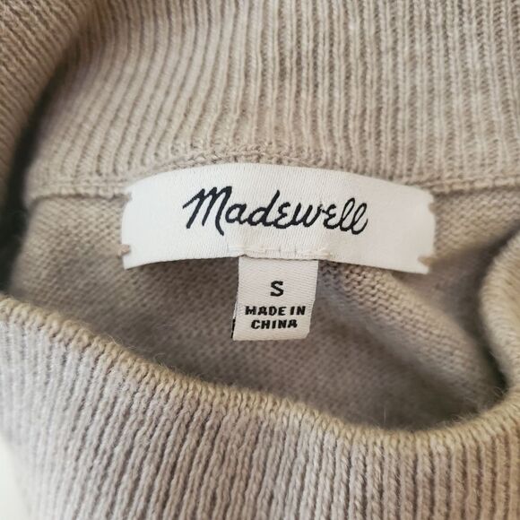 Madewell Beige Wool Blend Sweater Size Small - Picture 6 of 7